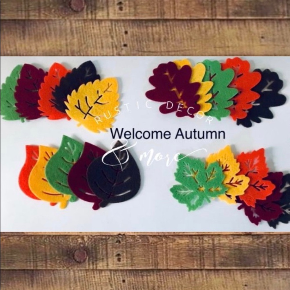 COPY - Fall Die Cut Felt Leafs Set of 20 pcs